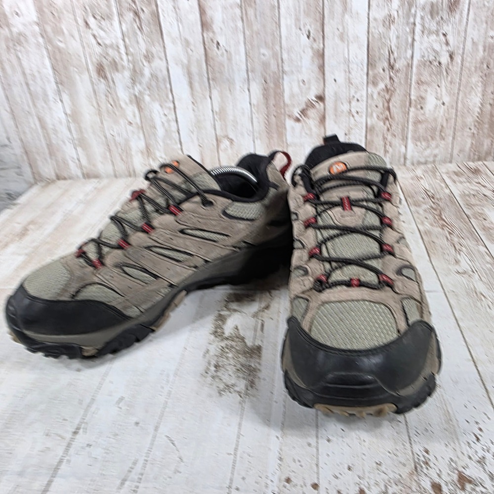 Merrell Moab 2 Waterproof Mens 10.5 Hiking Shoes Taupe Grey Vibram Low Trai - Picture 5 of 8